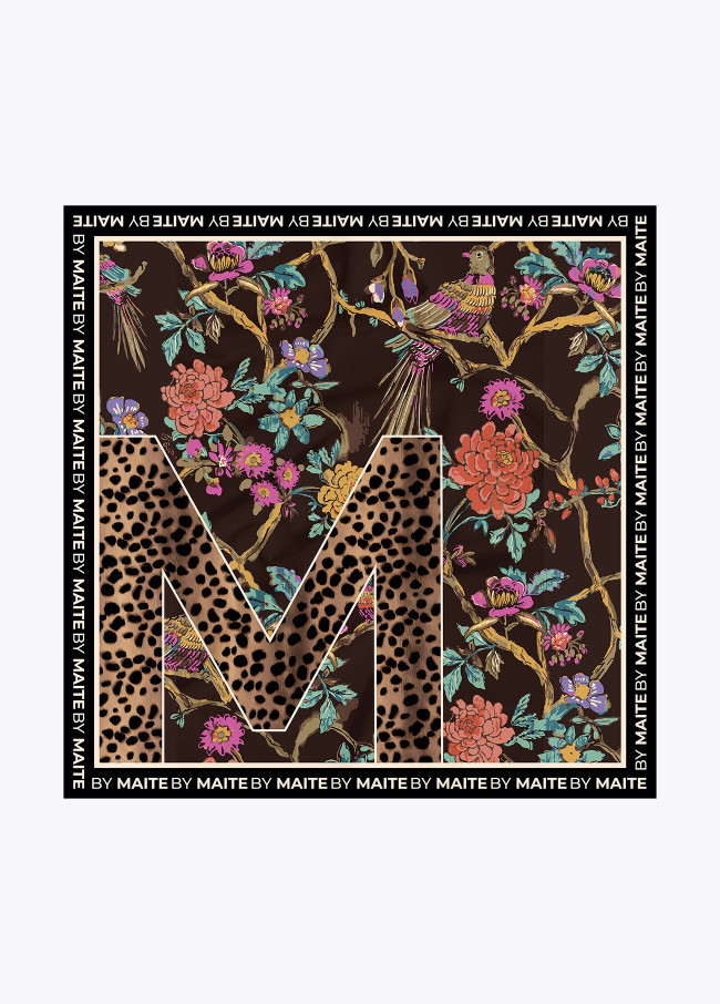 Floral Print Schal 90x90cm