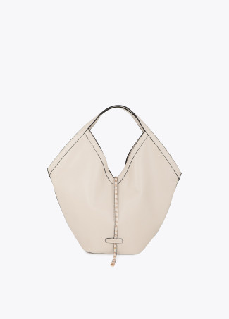 Faux Leather Shopper with Mini Studs