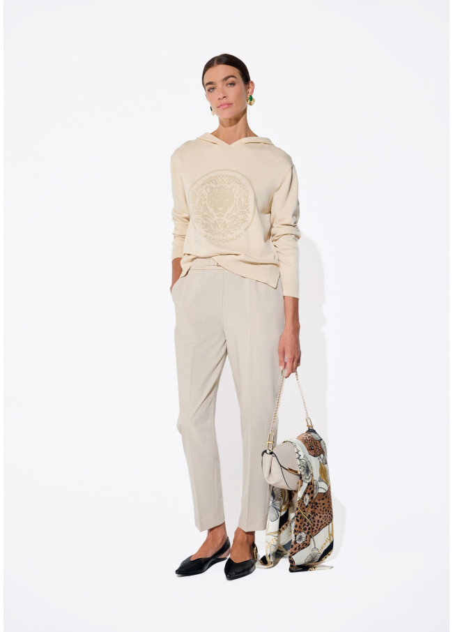 Maglione con Cappuccio e Borchie