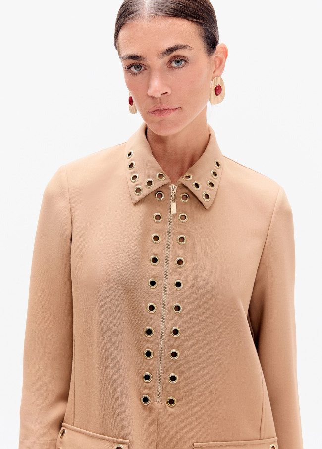 Vestido corto eyelets