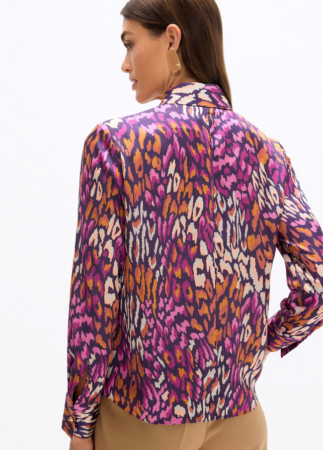 Purple Animal Print Shirt
