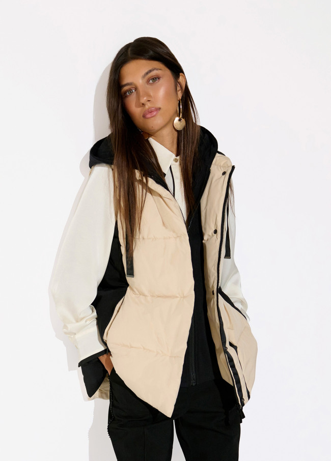 Gilet imbottito Ice contrasto nero