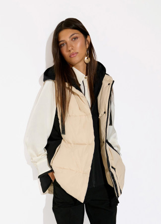 Gilet imbottito Ice contrasto nero