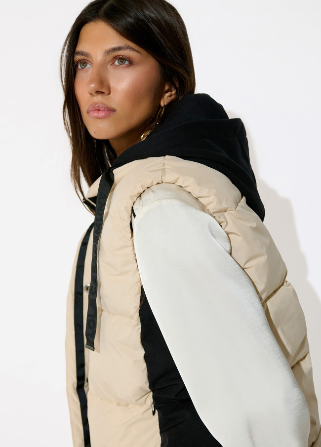 Gilet imbottito Ice contrasto nero
