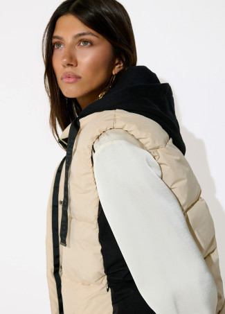 Gilet imbottito Ice contrasto nero