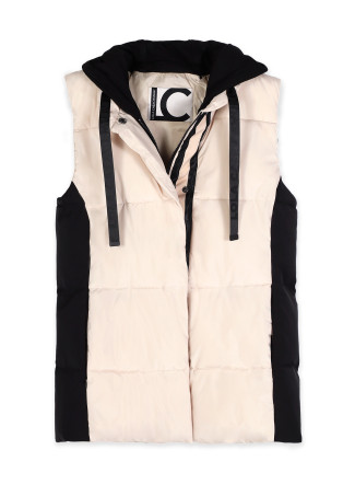 Gilet imbottito Ice contrasto nero