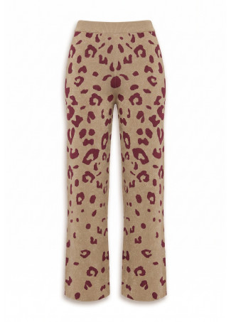 Calças Jacquard Estampa Vaca