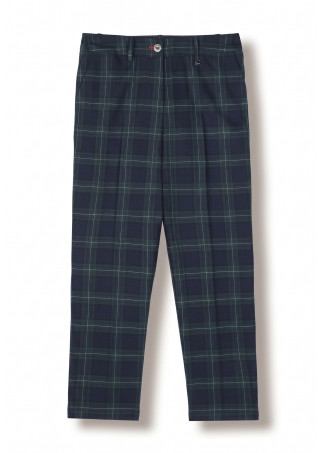 Pantalon ajusté à carreaux écossais