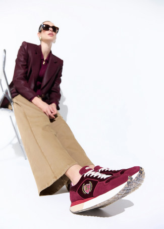 Platform Sneakers with Personalized Materials and Leather