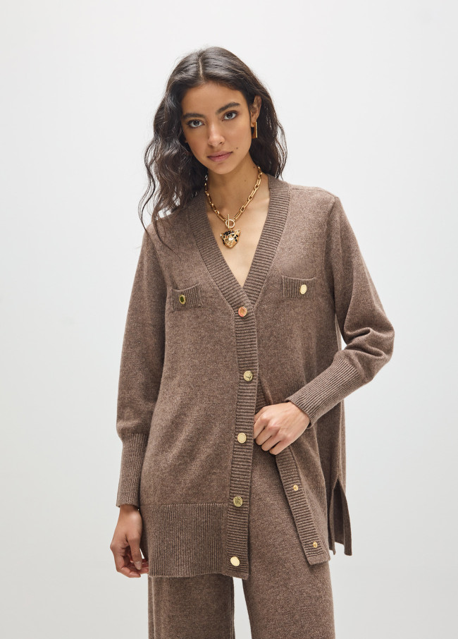 Cardigan Longo Militar