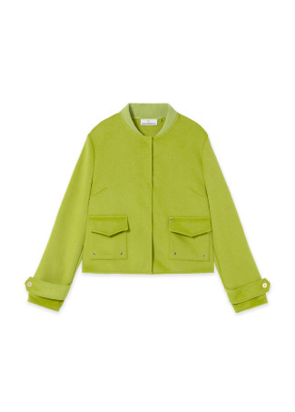 Short Reversible Jacket with Eyelets