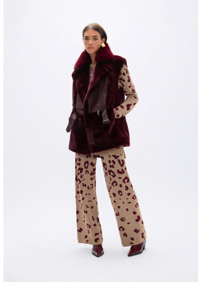 Pull long jacquard vache