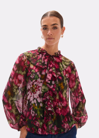 Blusa in georgette stampa floreale