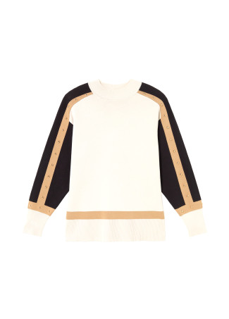 Dreifarbiger Pullover