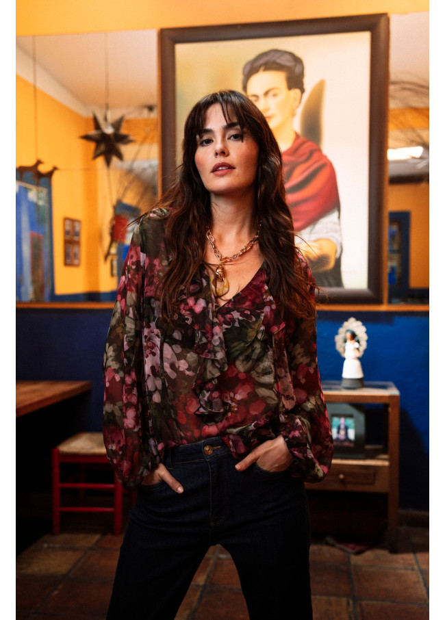 Floral Print Georgette Blouse
