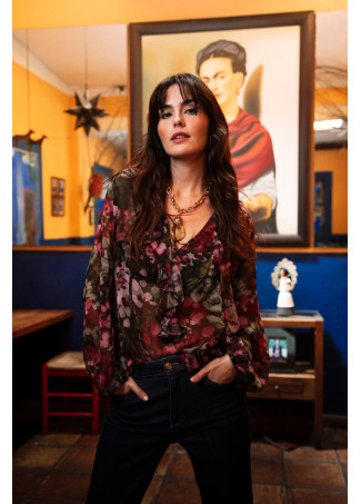 Florale Georgette Bluse
