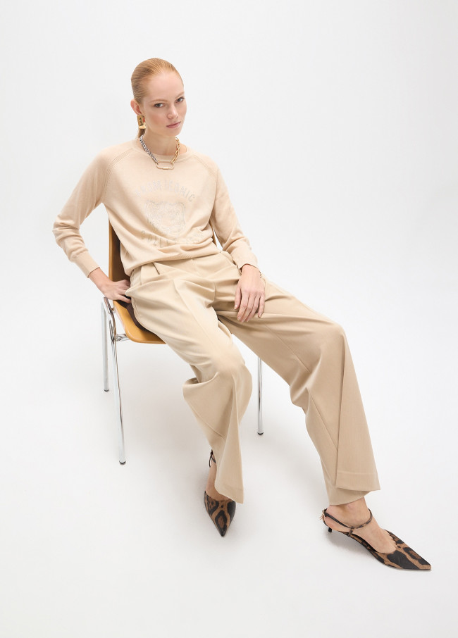 Pantaloni a doppia pinza lunghi sartoriali