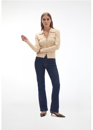 Cardigan con Bottoni Tasche Dorati