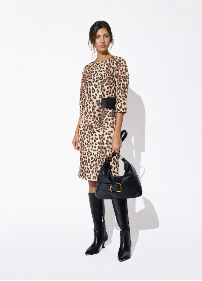 Vestido corto animal print