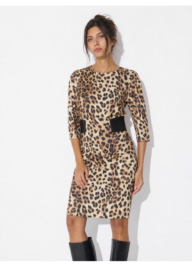 Vestido corto animal print