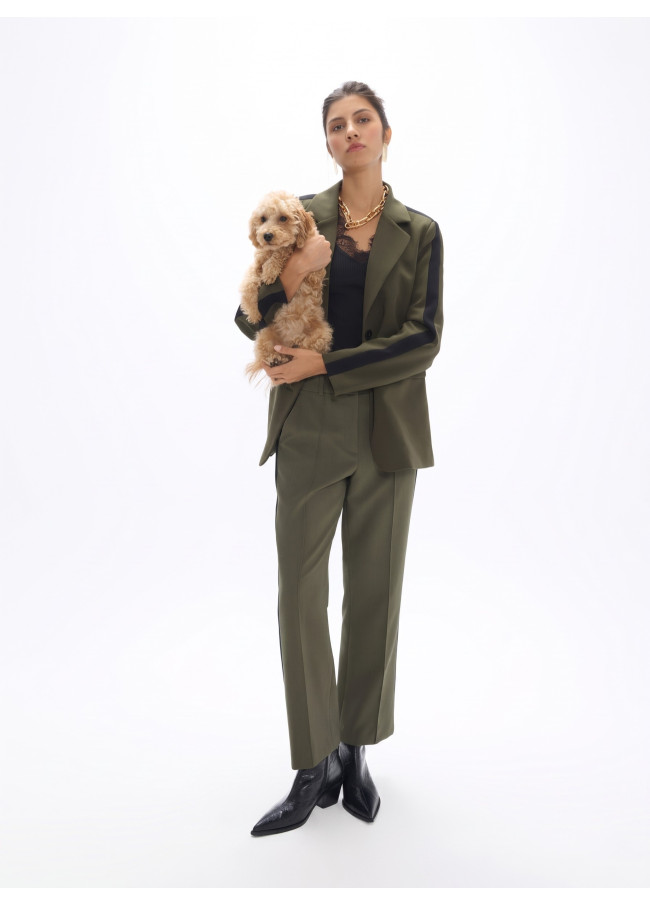 Gerader Grosgrain-Blazer mit Tiermotiv auf dem...