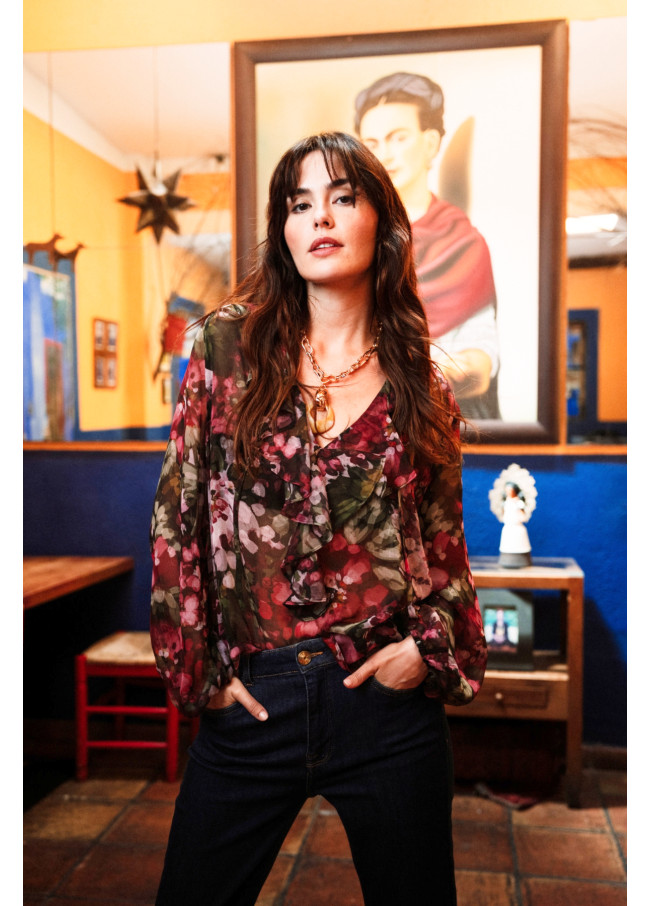 Floral Print Georgette Blouse