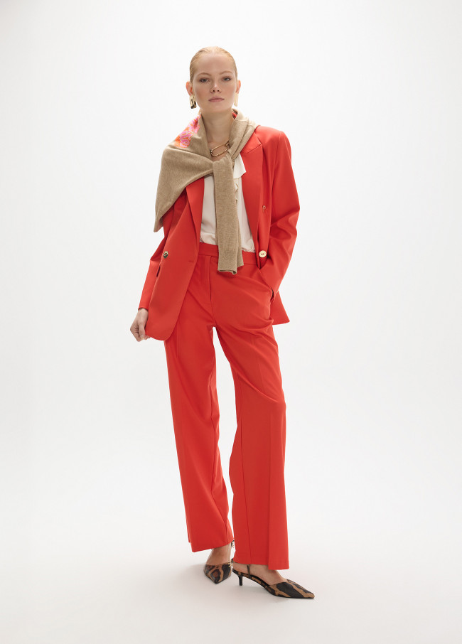Pantalon Longue Couleur Unie Droite