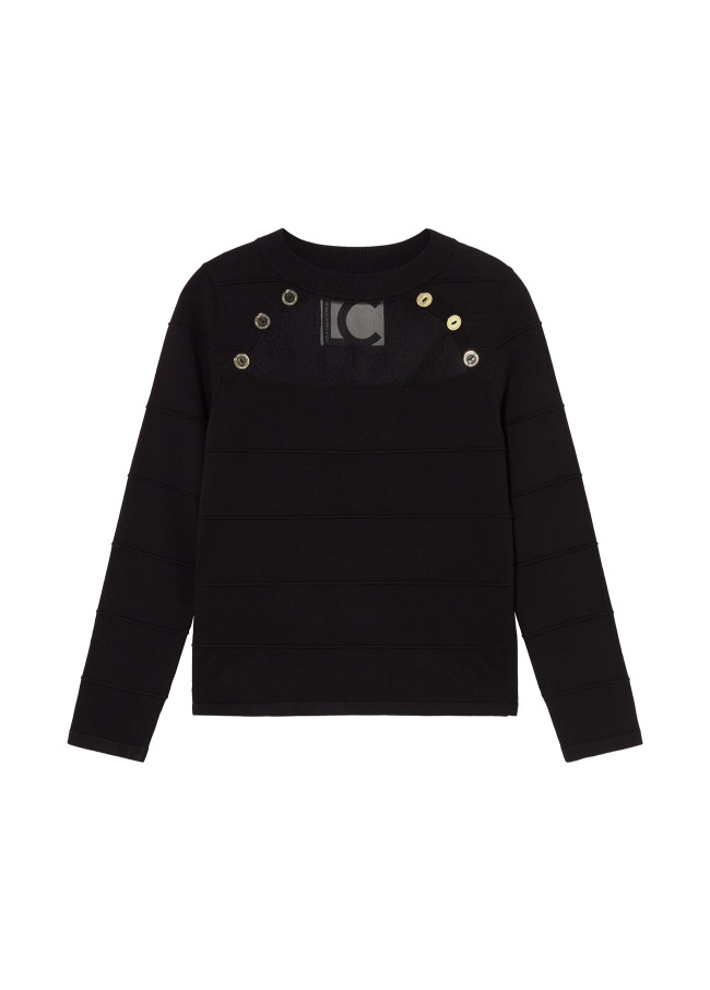 Blusa com pala transparente