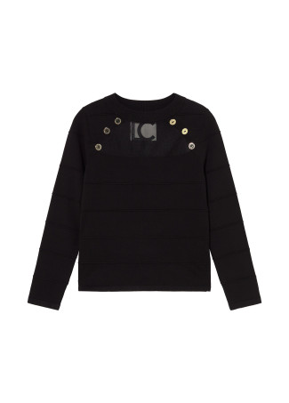 Blusa com pala transparente