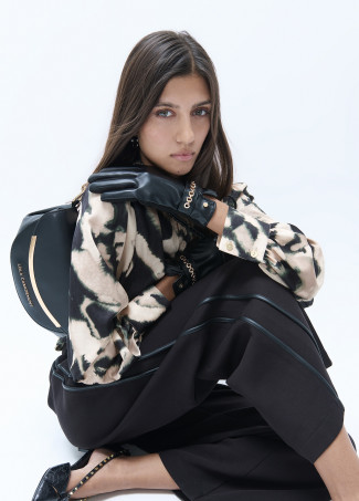 Gants effet cuir avec bracelet clouté personnalisé