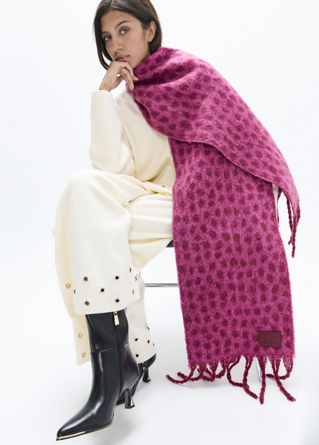 Reversible Schal mit Animal Print
